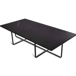 Ninety Soffbord 120x60x40 cm, Svart Underrede, Svart Marmor