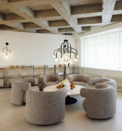 Normann Copenhagen - Burra lounge chair with return - Kvadrat Sahco Zero 001