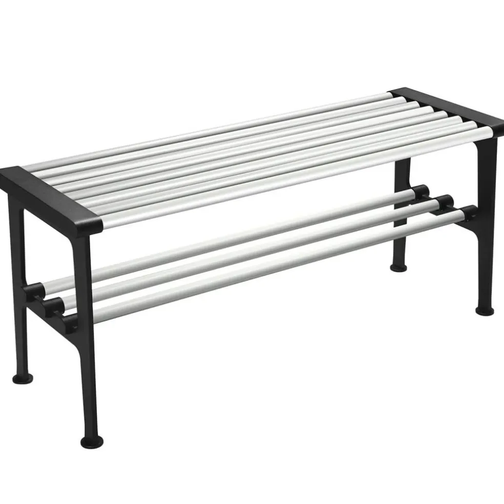 Nostalgi Bänk 100 cm, Aluminium / Svart