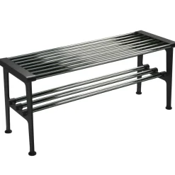 Nostalgi Bänk 100 cm, Krom / Svart