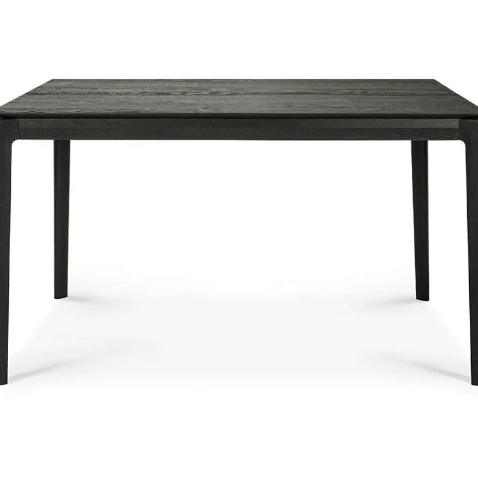 Oak Bok Matbord Utdragbar Svart, 180-280x100 cm