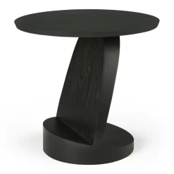 Oblic Sidobord Teak, Svart