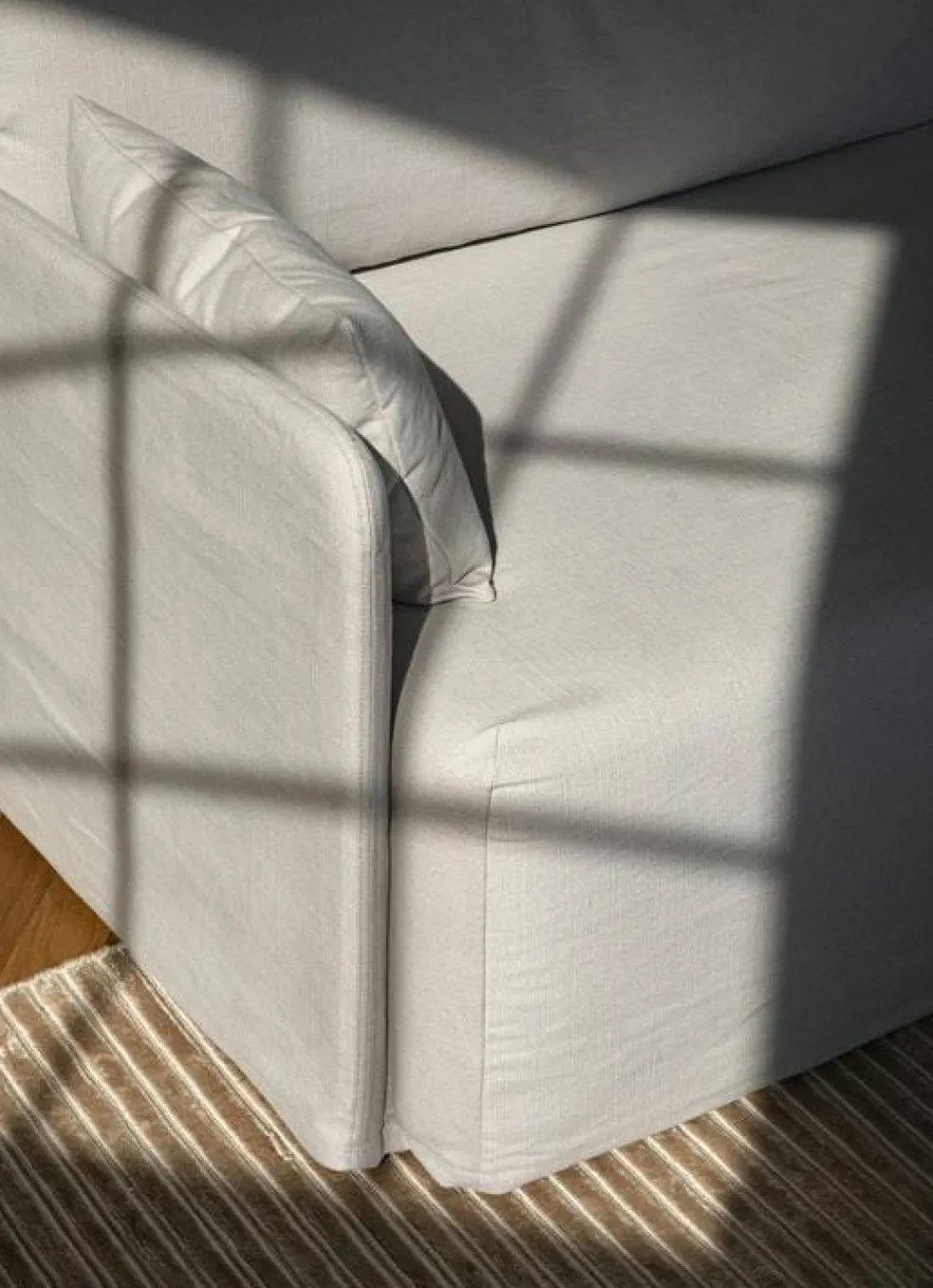 Offset Soffa 2-Sits Avtagbar Klädsel Cotlin, Oat