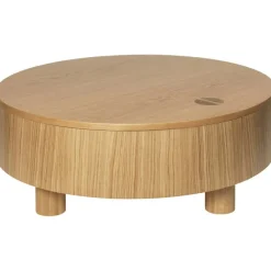 Olles Soffbord Med Förvaring 80 cm, Ek