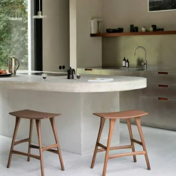 Osso Barstol 78 cm, Mörkbetsad Teak