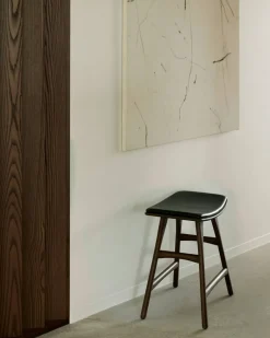 Osso Barstol, Teak / Brunt Läder