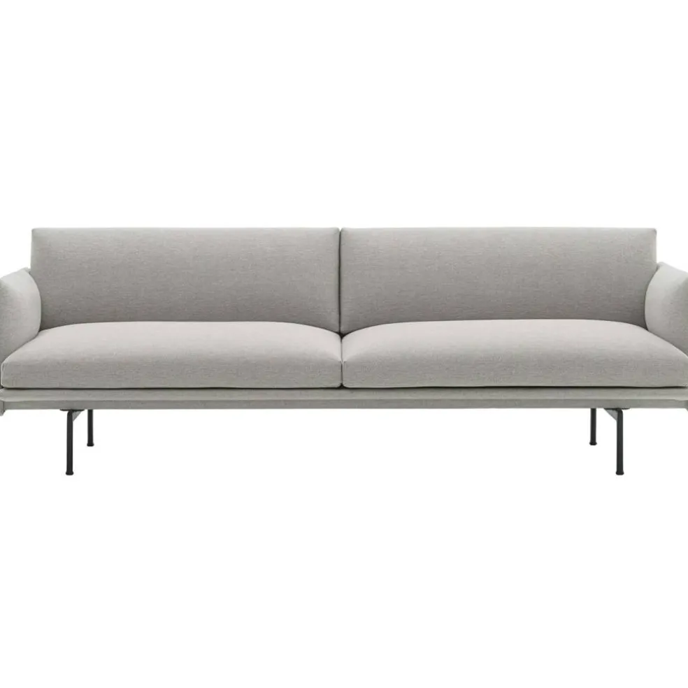 Outline Soffa 3-Sits, Svart Aluminium / Clay 12