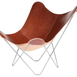 Pampa Mariposa Butterfly Chair, Crude Oak/Chrome