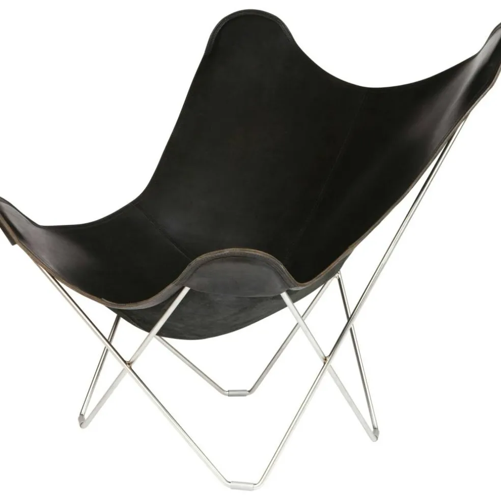 Pampa Mariposa Butterfly Chair, Black/Chrome