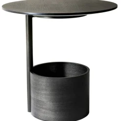 Parasol Soffbord Ø50 cm, Mörkbetsad Ek