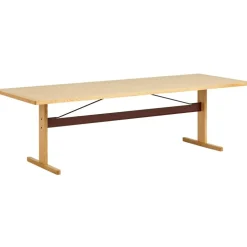 Passerelle Bord 95x260 cm, Lackad Ek / Vinröd