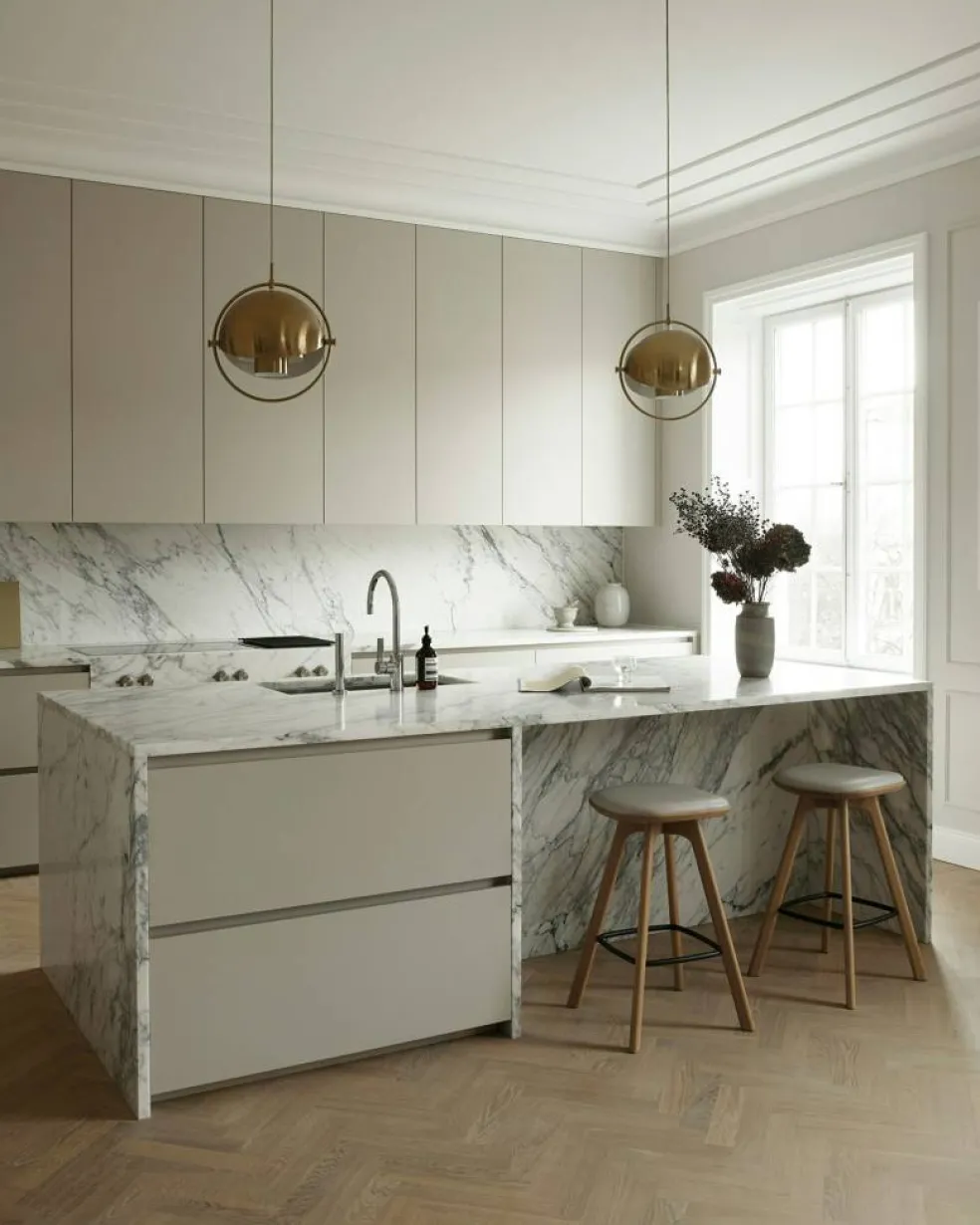 Pauline Barstol 65 cm, Oljad Ek / Läder Oyster