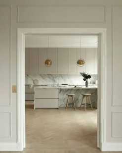 Pauline Barstol 65 cm, Oljad Ek / Läder Oyster