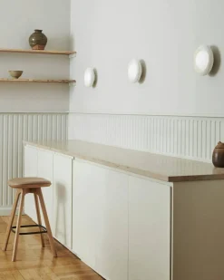 Pauline Barstol 75 cm, Oljad Ek / Läder Almond