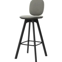Pauline Comfort Barstol 75 cm, Svartlackad Ek / Hallingdal Grå