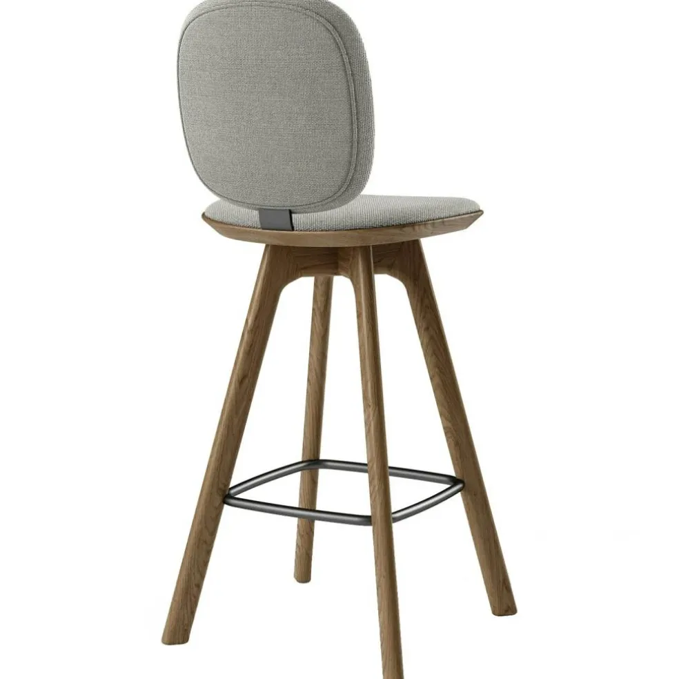 Pauline Comfort Barstol 75 cm, Rökt Ek / Hallingdal Grå