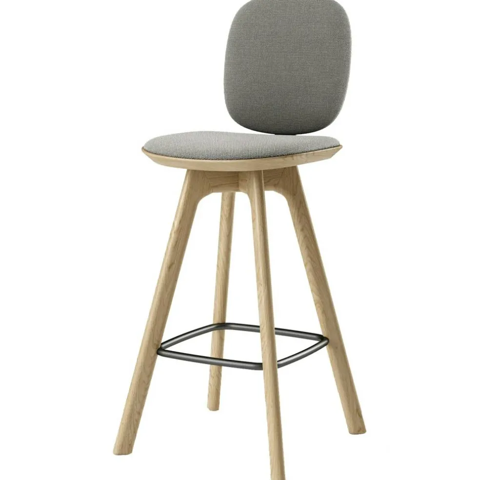 Pauline Comfort Barstol 75 cm, Oljad Ek / Hallingdal Grå