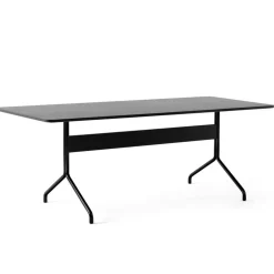Pavilion AV19 Matbord 200x90 cm, Svart Ek/Krom