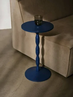Pedestal Sidobord Ek, Blå