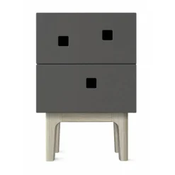 Peep S1 Sängbord, Slate Grey/white oak