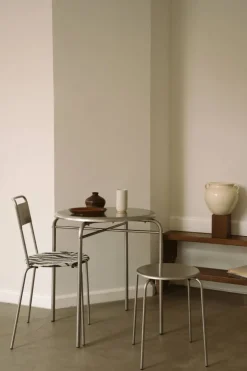 Petit Rond Bord Rostfritt Stål, Ø90 cm