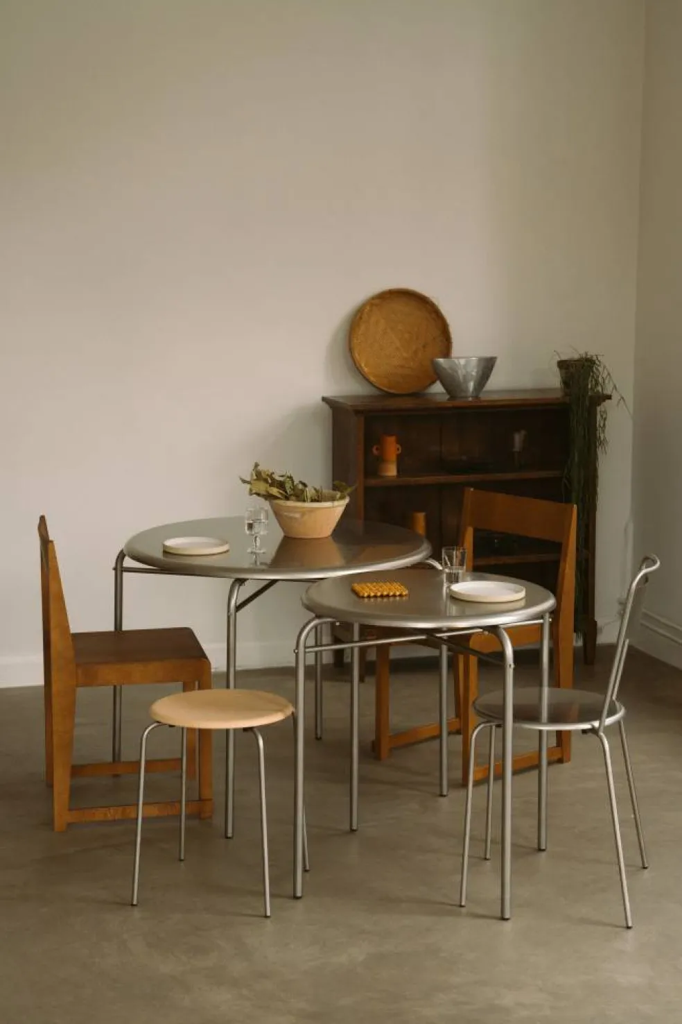 Petit Rond Bord Rostfritt Stål, Ø65 cm
