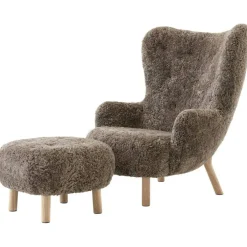 Petra VB3 Loungestol Set, Fårskinn Sahara / Oljad Ek