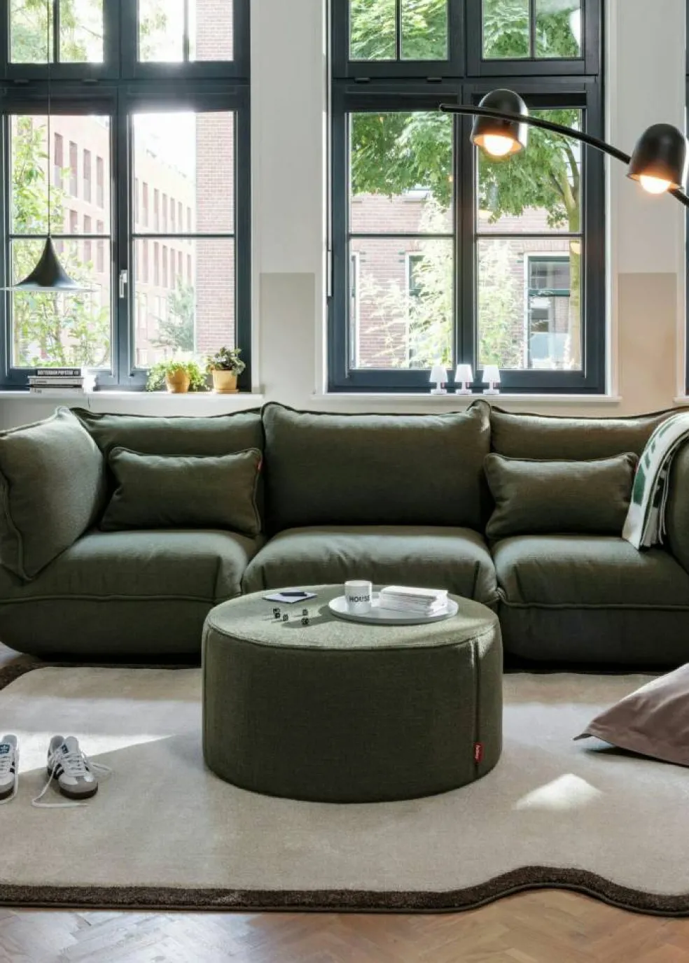 Pfffh Boucle Recycled Sittpuff, Leaf Green