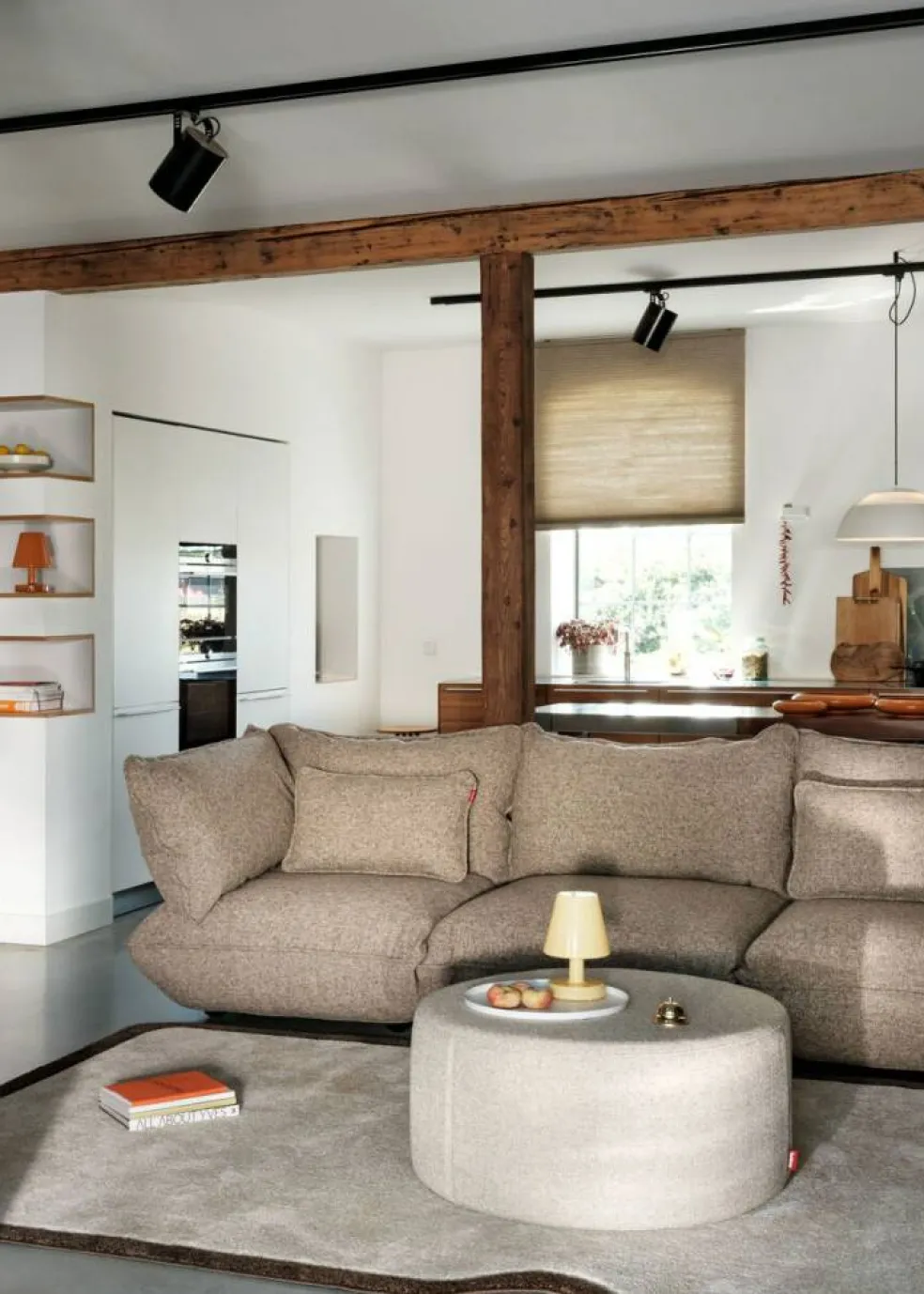 Pfffh Boucle Recycled Sittpuff, Creme