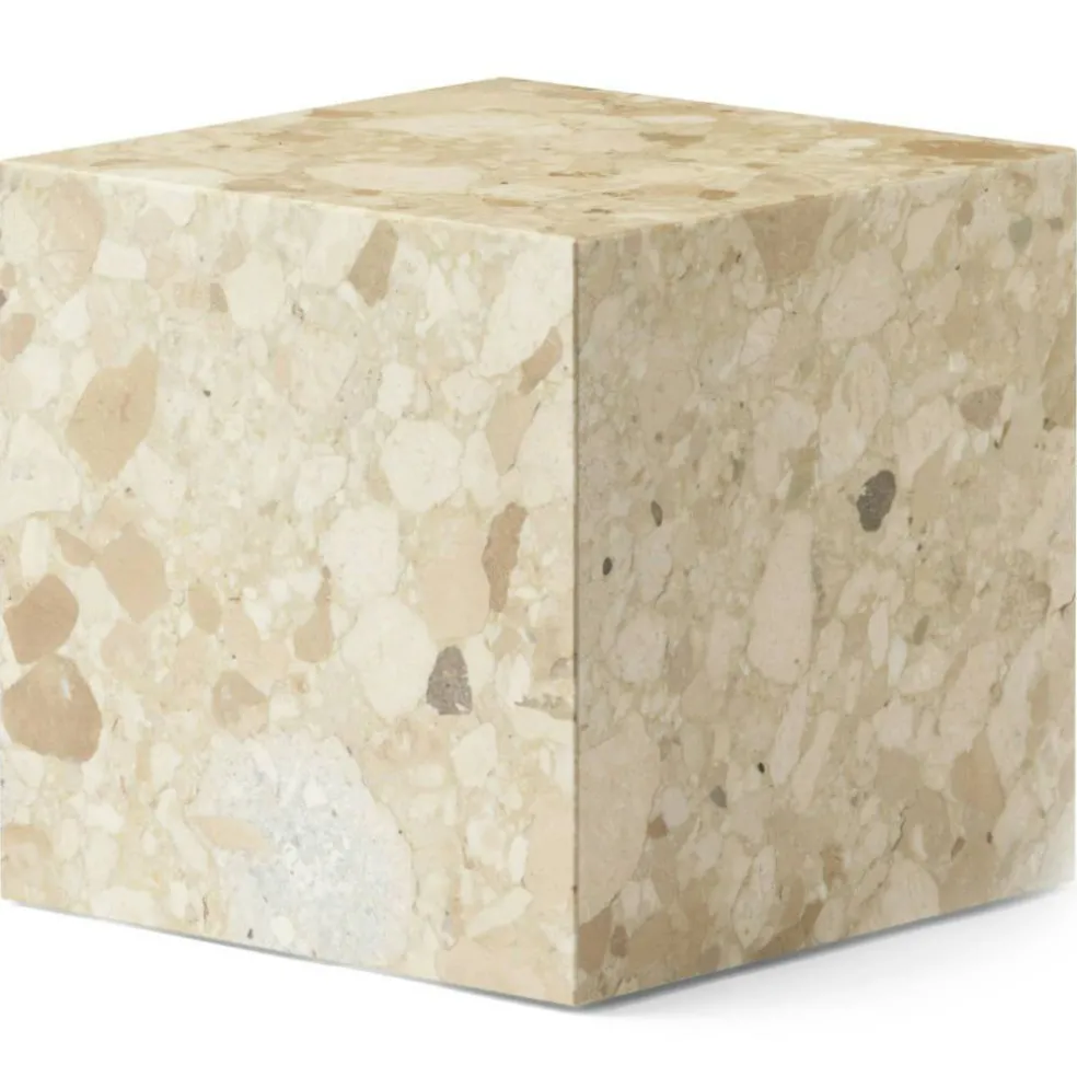 Plinth Cubic Sidobord 40x40 cm, Kunis Breccia Marmor