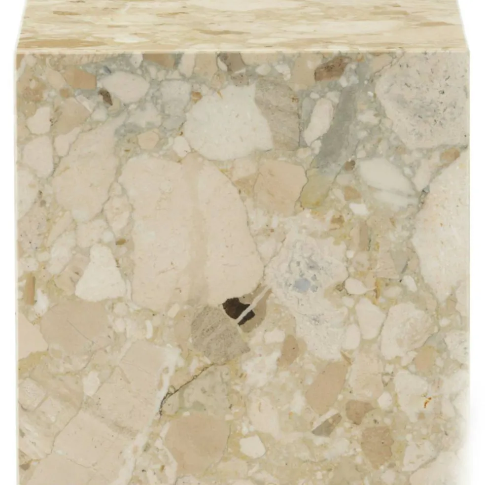 Plinth Cubic Sidobord 40x40 cm, Kunis Breccia Marmor