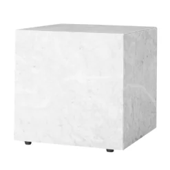 Plinth Cubic Sidobord 40x40 cm, Carrara Marmor