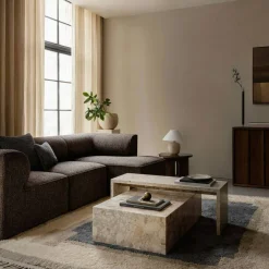 Plinth Low Soffbord 100x60 cm, Kunis Breccia Marmor