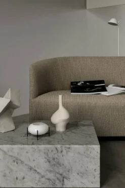 Plinth Low Soffbord 100x60 cm, Carrara Marmor