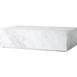Plinth Low Soffbord 100x60 cm, Carrara Marmor