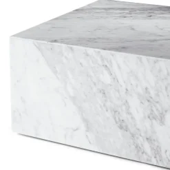 Plinth Low Soffbord 100x60 cm, Carrara Marmor
