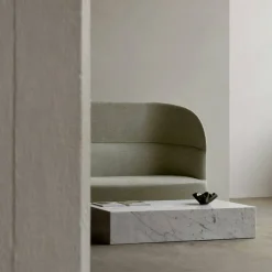 Plinth Low Soffbord 100x60 cm, Carrara Marmor
