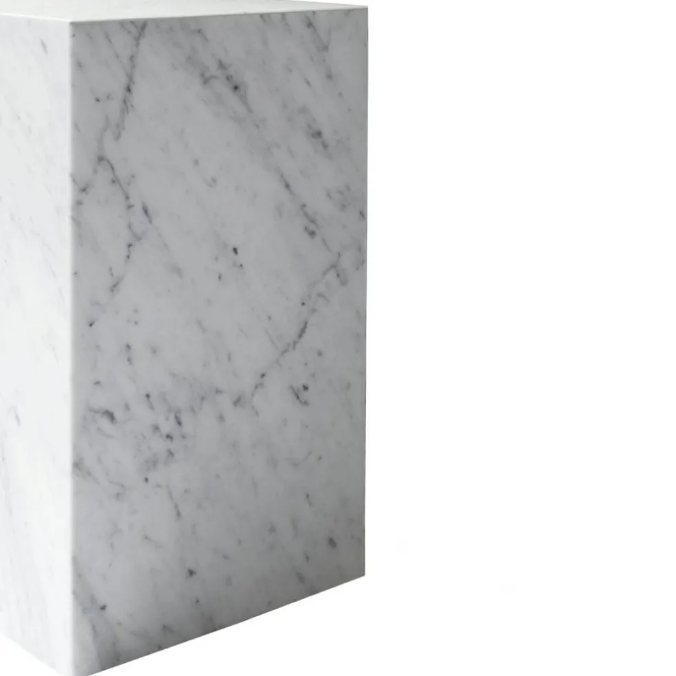 Plinth Tall Sidobord 51x30 cm, Carrara Marmor