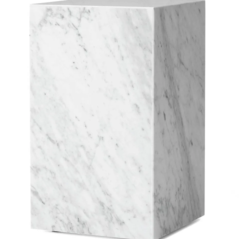 Plinth Tall Sidobord 51x30 cm, Carrara Marmor