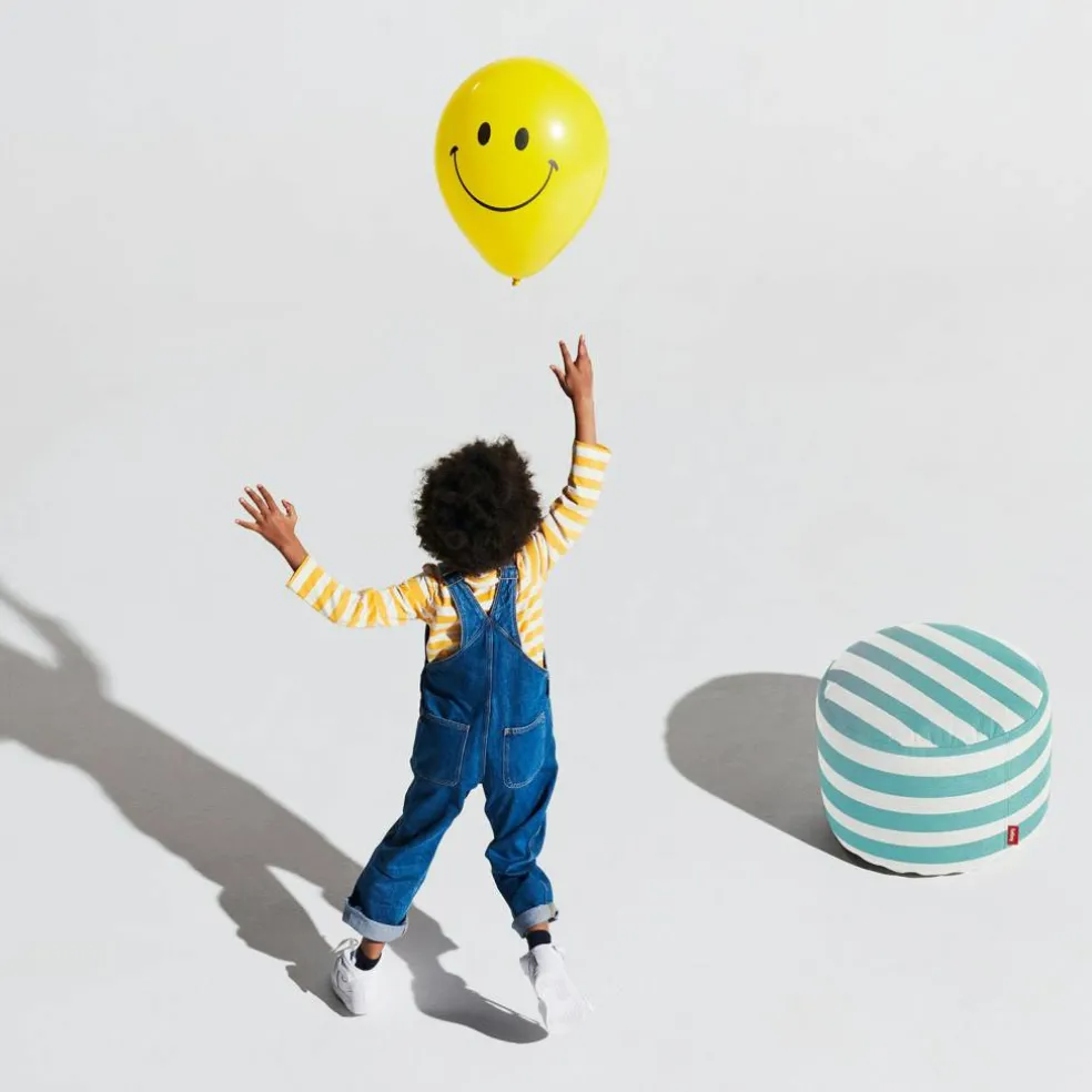 Point Outdoor Sittpuff Ø50 cm, Stripe Azure