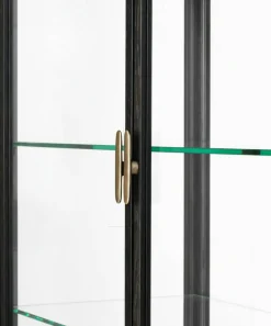 Private Vitrinskåp 110x45x191 cm, Brunsvart Betsad Ek