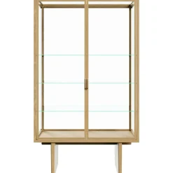 Private Vitrinskåp 110x45x191 cm, Ljus Betsad Ek