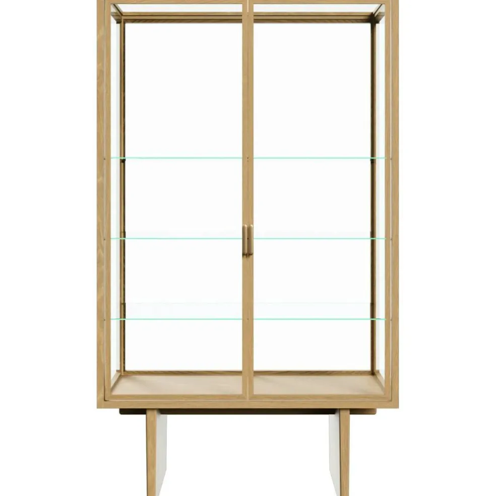 Private Vitrinskåp 110x45x191 cm, Ljus Betsad Ek