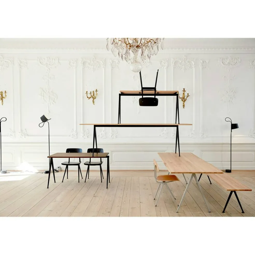 Pyramid Bench 12 190X40, Black Frame/Smoked