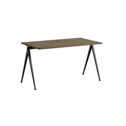 Pyramid Desk 01 140X75, Black Frame/Smoked