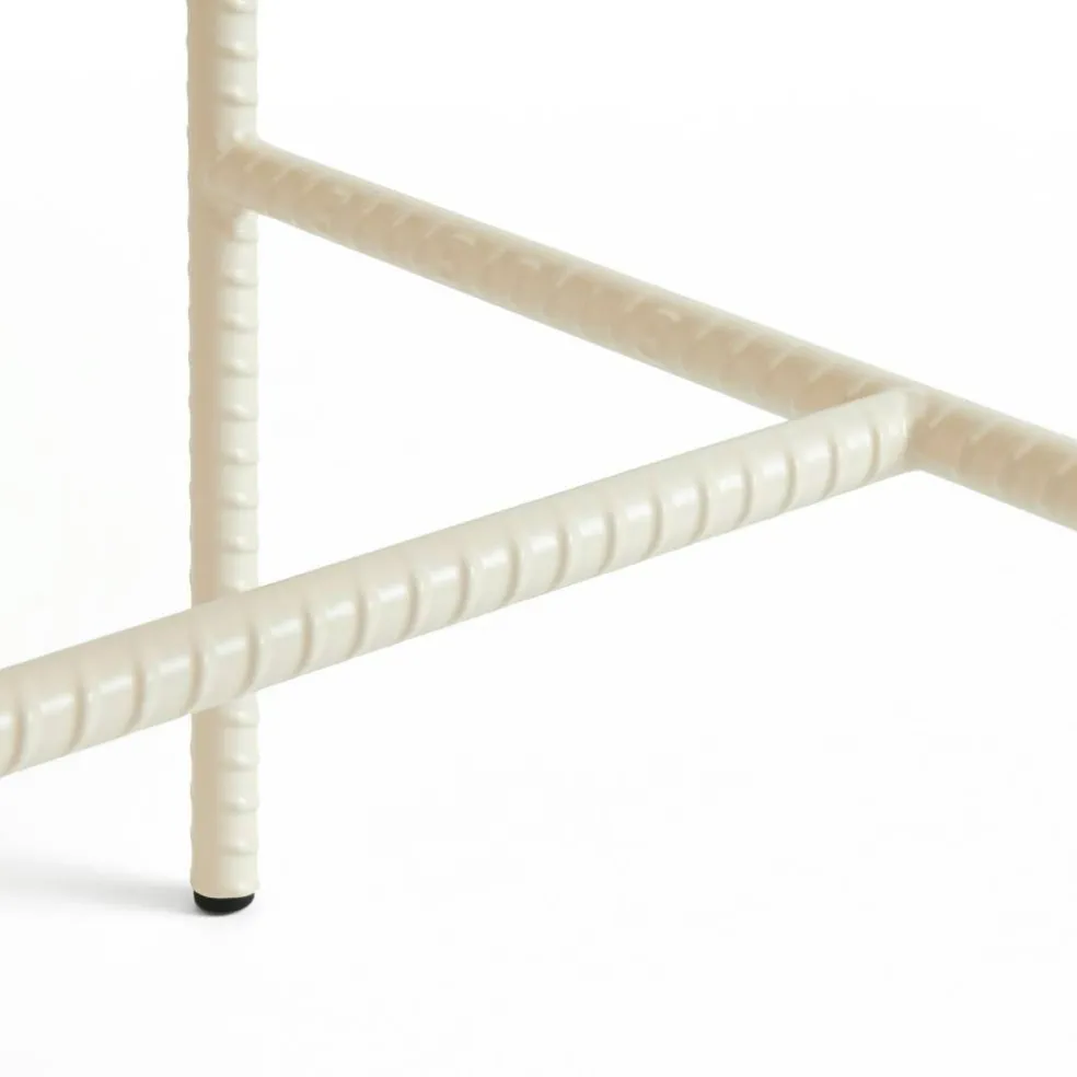 Rebar Sidobord Ø45 cm, Alabaster