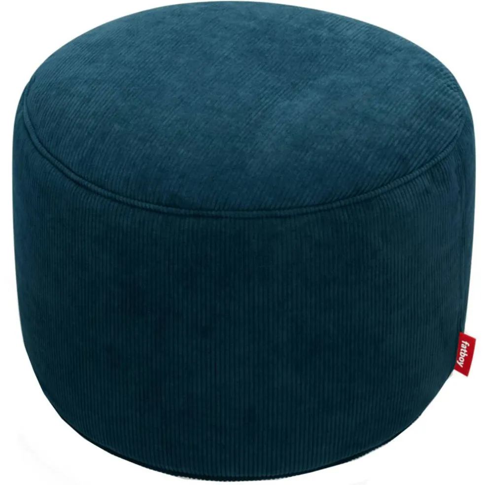 Recycled Point Cord Sittpuff Ø50 cm, Deep Blue
