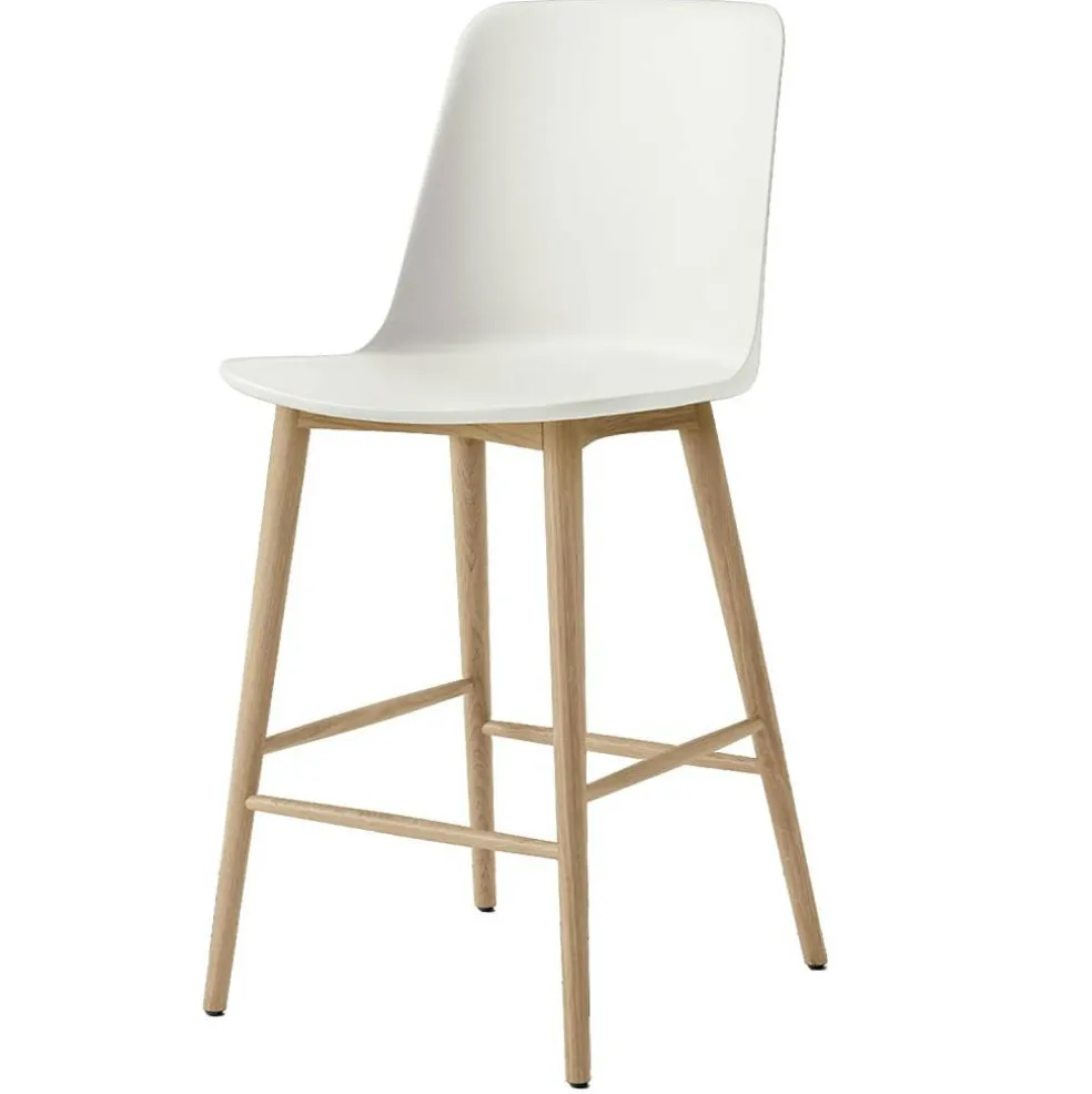 Rely HW128 Högt Ryggstöd 65 cm, Lackerad Ek / Vit