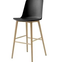 Rely HW133 Högt Ryggstöd 75 cm, Lackerad Ek / Svart