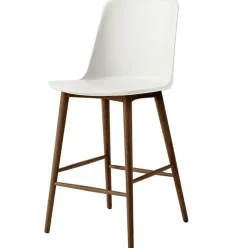 Rely HW128 Högt Ryggstöd 65 cm, Lackerad Valnöt / Vit